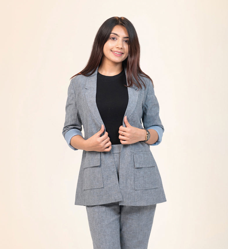 The All-Day Blazer - Steel Blue