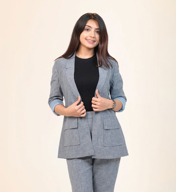The All-Day Blazer - Steel Blue