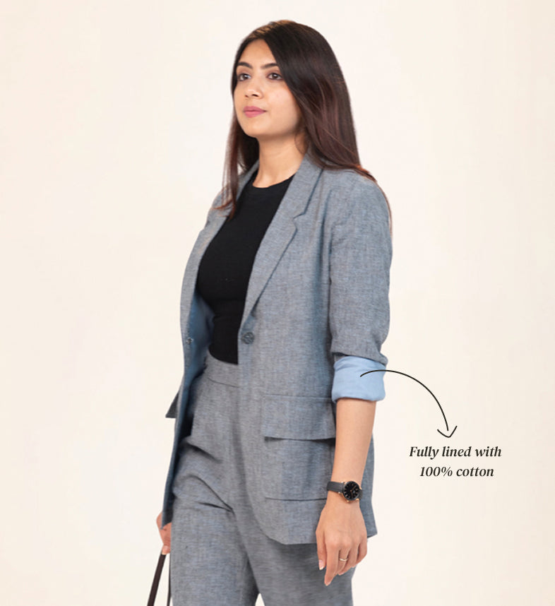 The All-Day Blazer - Steel Blue