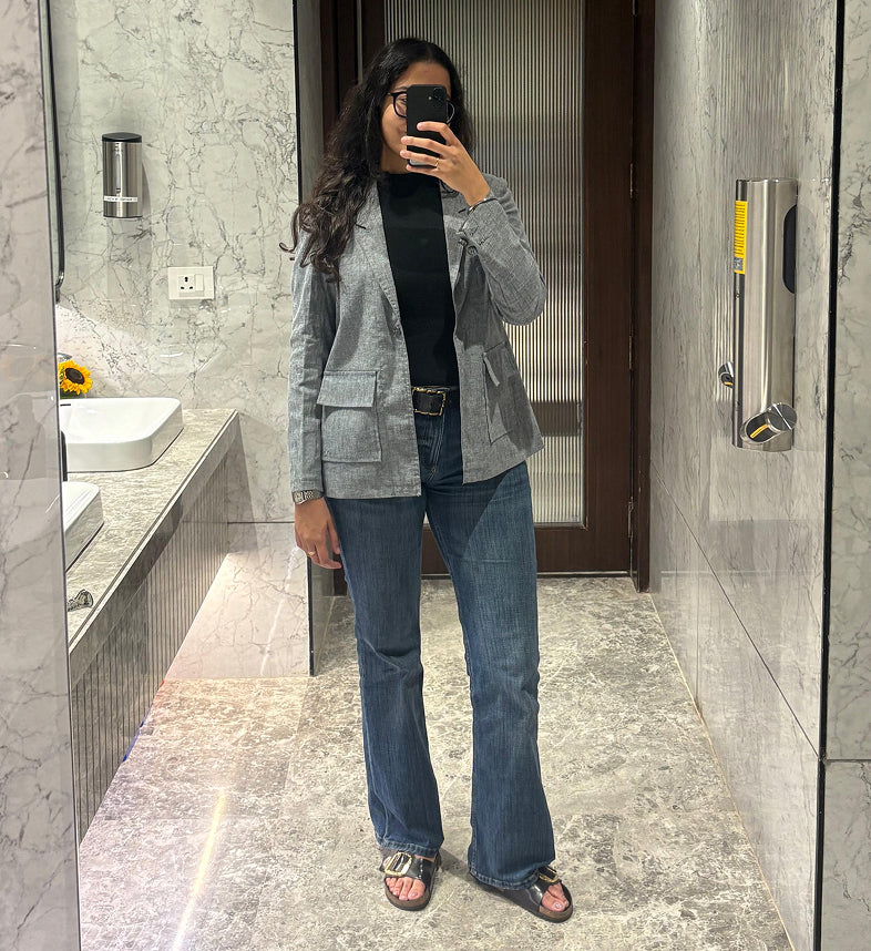 The All-Day Blazer - Steel Blue