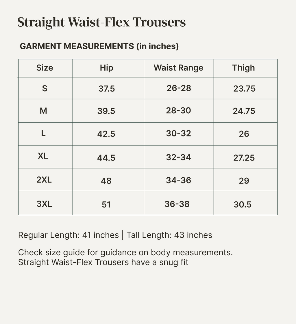 Straight Waist-Flex Trousers - Steel Blue